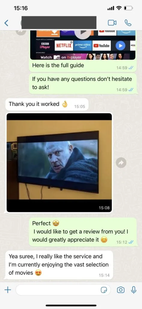 WhatsApp Support Chat Screenshot 1 tivorotv