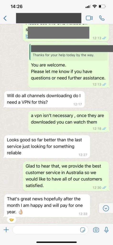 WhatsApp Support Chat Screenshot 3 tivorotv
